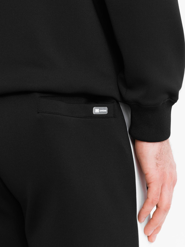Ombre Clothing Férfi oldschool melegítő szett kapucnis pulóver + jogger nadrág - fekete V1 Z118 Ombre Clothing