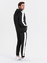 Ombre Clothing Férfi oldschool melegítő szett kapucnis pulóver + jogger nadrág - fekete V1 Z118 Ombre Clothing