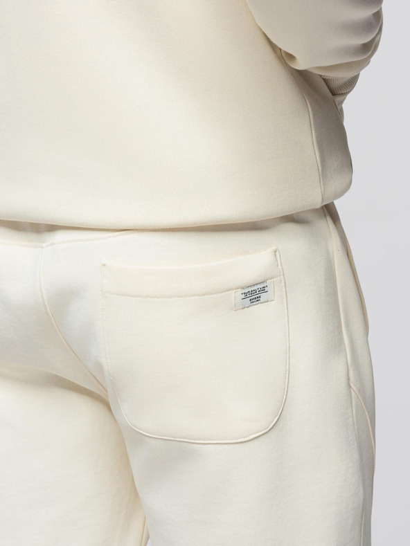 Ombre Clothing Férfi melegítő szett kapucnis pulóver + jogger nadrág - krém V11 Z119 Ombre Clothing