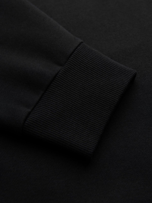 Ombre Clothing Férfi pulóver kontraszt varrással és kapucnival - fekete V1 OM-SSNZ-0250 Ombre Clothing