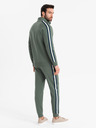 Ombre Clothing Férfi melegítő szett pulóver + jogger melegítő - olivazöld V2 Z114 Ombre Clothing