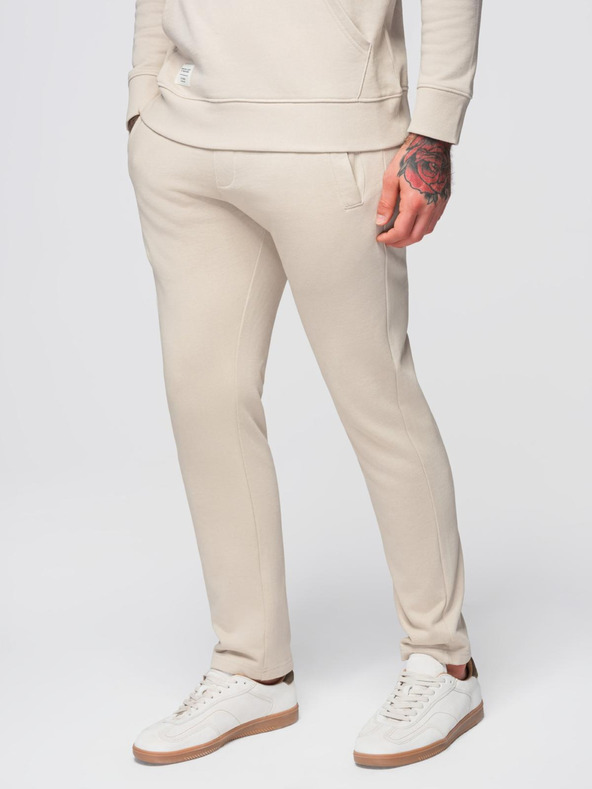 Ombre Clothing Férfi melegítő szett pulóver + regular fit nadrág - bézs V1 Z120 Ombre Clothing