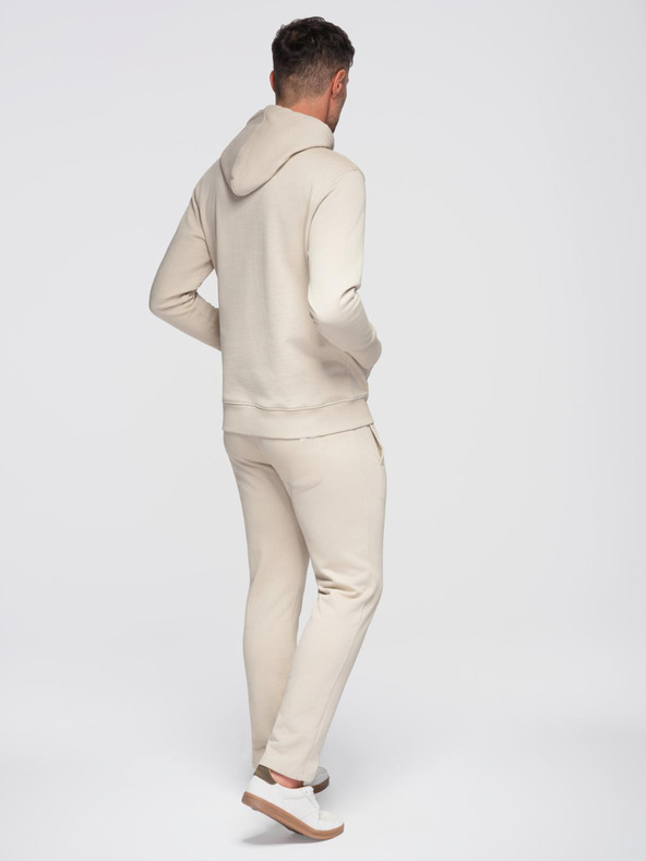 Ombre Clothing Férfi melegítő szett pulóver + regular fit nadrág - bézs V1 Z120 Ombre Clothing