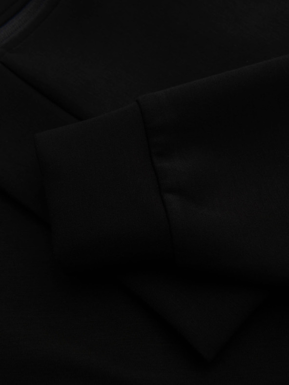 Ombre Clothing Férfi pulóver állógallérral és kapucnival - fekete V1 OM-SSZP-0216 Ombre Clothing