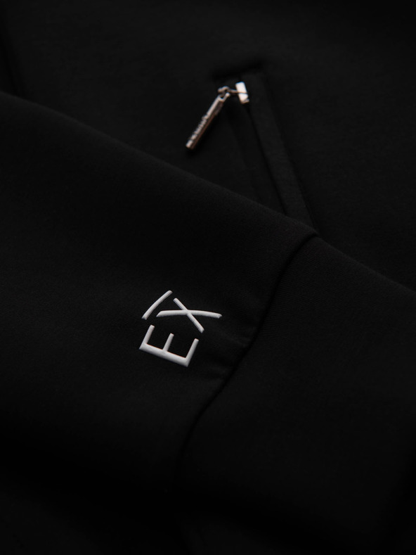 Ombre Clothing Férfi pulóver állógallérral és kapucnival - fekete V1 OM-SSZP-0216 Ombre Clothing