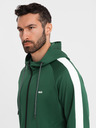 Ombre Clothing Férfi oldschool melegítő szett kapucnis pulóver + jogger nadrág - sötétzöld V7 Z118 Ombre Clothing
