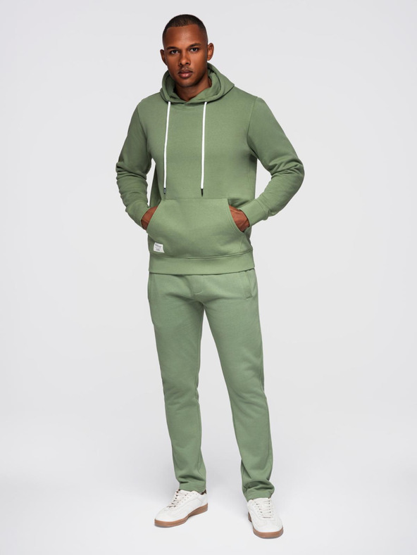 Ombre Clothing Férfi melegítő szett pulóver + nadrág regular fit - világoszöld V3 Z120 Ombre Clothing