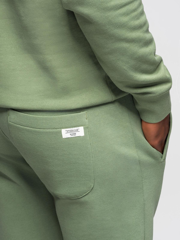 Ombre Clothing Férfi melegítő szett pulóver + nadrág regular fit - világoszöld V3 Z120 Ombre Clothing