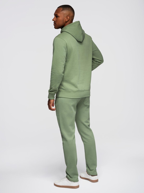 Ombre Clothing Férfi melegítő szett pulóver + nadrág regular fit - világoszöld V3 Z120 Ombre Clothing