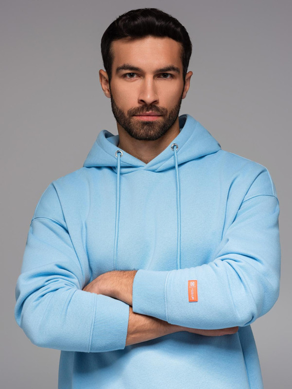 Ombre Clothing UNISEX melegítő szett pulóver + rövidnadrág - kék V8 Z110 Ombre Clothing