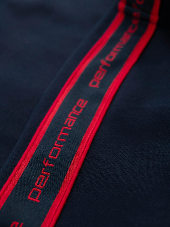 Ombre Clothing Férfi pulóver cipzárral és magas nyakkal - sötét kék V3 OM-SSZP-0224 Ombre Clothing