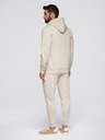 Ombre Clothing Férfi melegítő szett kapucnis pulóver + jogger nadrág - bézs V1 Z119 Ombre Clothing