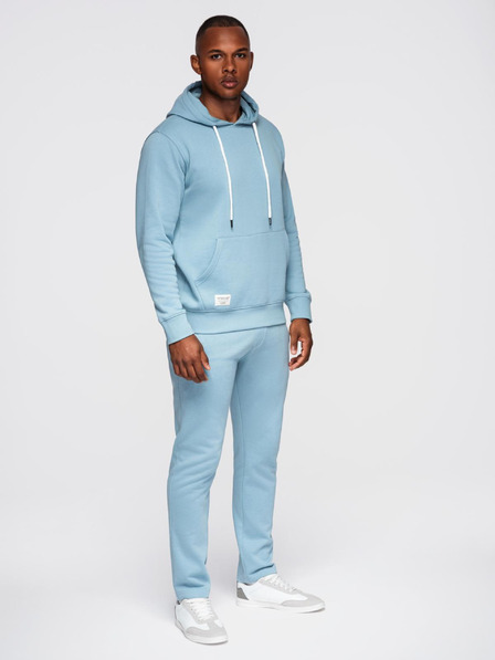 Ombre Clothing Férfi melegítő szett pulóver + regular fit nadrág - világos kék V7 Z120 Ombre Clothing