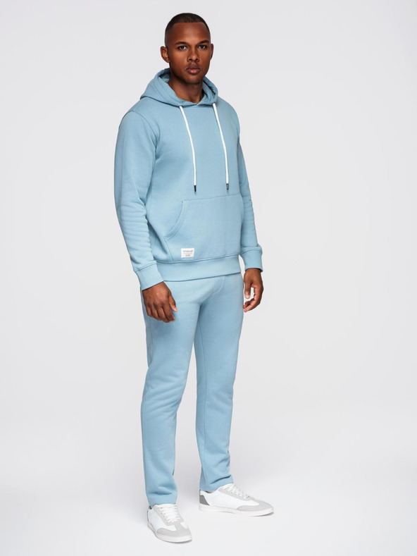 Ombre Clothing Férfi melegítő szett pulóver + regular fit nadrág - világos kék V7 Z120 Ombre Clothing