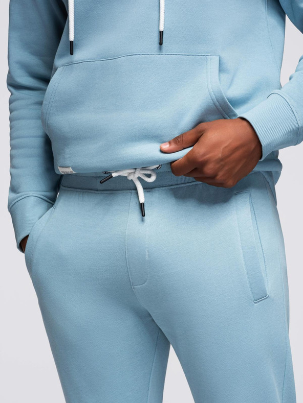 Ombre Clothing Férfi melegítő szett pulóver + regular fit nadrág - világos kék V7 Z120 Ombre Clothing