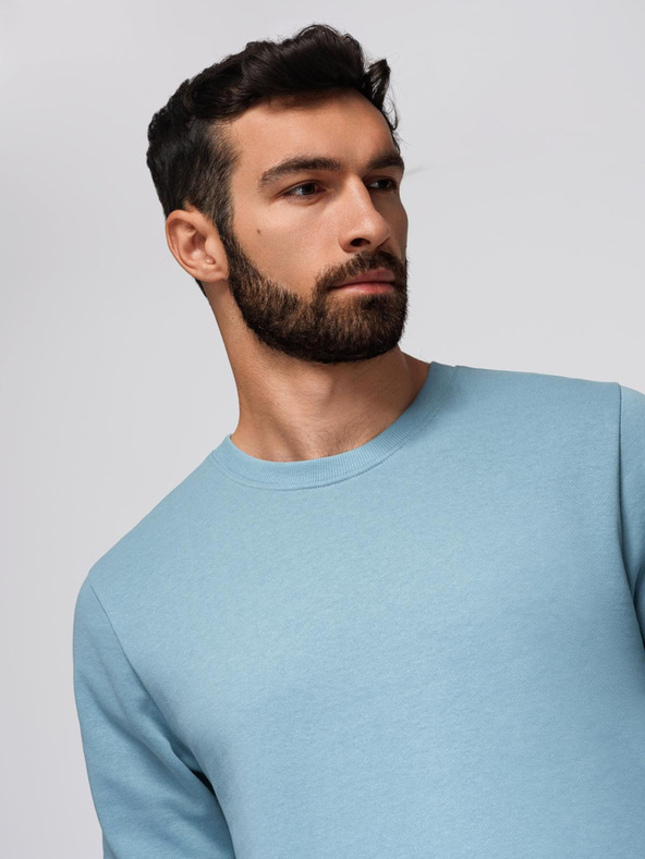 Ombre Clothing Férfi melegítő szett kerek nyakú pulóver + regular fit nadrág - világos kék V7 Z122 Ombre Clothing