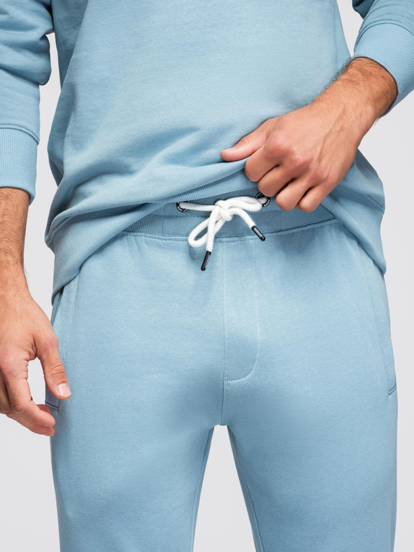 Ombre Clothing Férfi melegítő szett kerek nyakú pulóver + regular fit nadrág - világos kék V7 Z122 Ombre Clothing