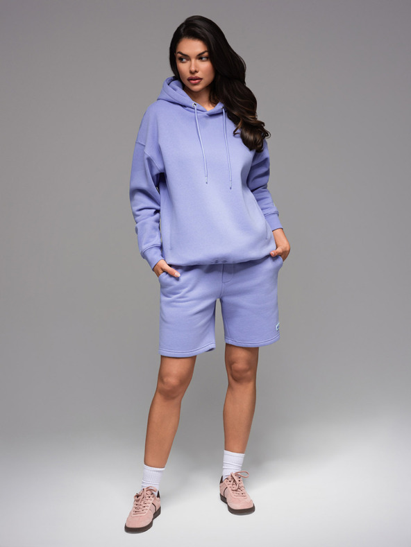 Ombre Clothing UNISEX melegítő szett pulóver + rövidnadrág - levendula V9 Z110 Ombre Clothing