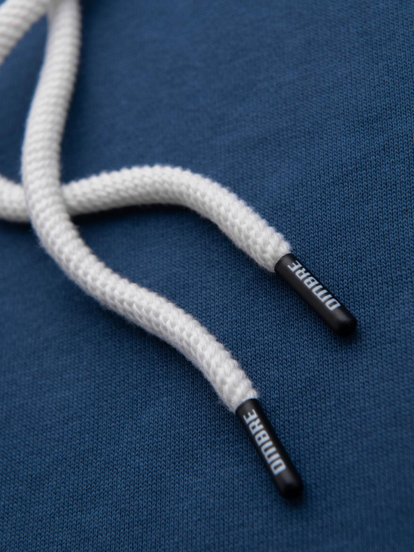 Ombre Clothing Férfi pulóver BASIC kenguru zsebbel és kapucival - sötét kék V4 B1674 Ombre Clothing