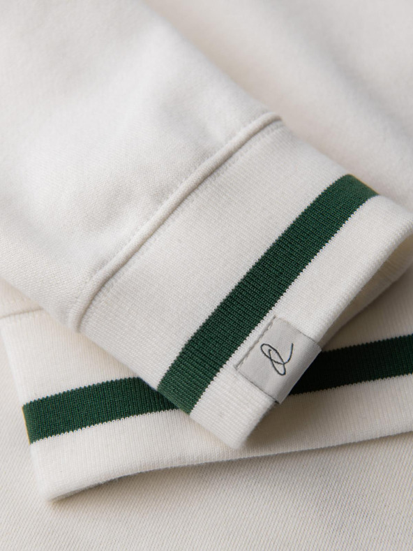 Ombre Clothing Férfi pulóver raglan ujjakkal és kontraszt részletekkel - fehér V2 OM-SSNZ-0244 Ombre Clothing