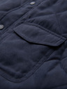 Ombre Clothing Férfi varrott ujjatlan dzseki barackhatással - sötétkék V2 OM-JAVJ-0277 Ombre Clothing