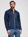 Ombre Clothing Férfi strukturált dzseki magas nyakkivágással - sötétkék V1 OM-JANP-0229 Ombre Clothing