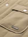 Ombre Clothing Férfi lezser ujjatlan mellény függőleges varrással - bézs V2 OM-JAVJ-0323 Ombre Clothing