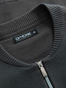 Ombre Clothing Férfi cipzáros pulóver - grafitszürke V2 OM-SWZS-0146 Ombre Clothing