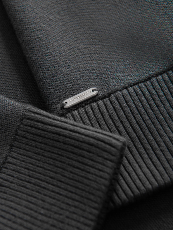 Ombre Clothing Férfi cipzáros pulóver - grafitszürke V2 OM-SWZS-0146 Ombre Clothing