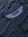 Ombre Clothing BASIC férfi viszkóz pulóver kerek nyakkivágással - sötétkék melír V16 OM-SWBS-0106 Ombre Clothing