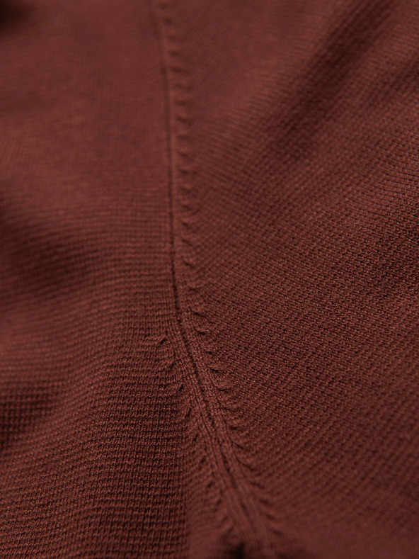 Ombre Clothing Férfi pulóver kerek nyakkivágással rugalmas kötésből klasszikus kötésben - bordó V4 OM-SWSW-0183 Ombre Clothing