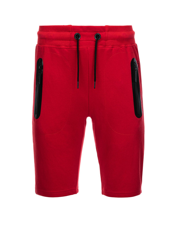 Ombre Clothing Férfi melegítő rövidnadrág - piros V2 W239 Ombre Clothing
