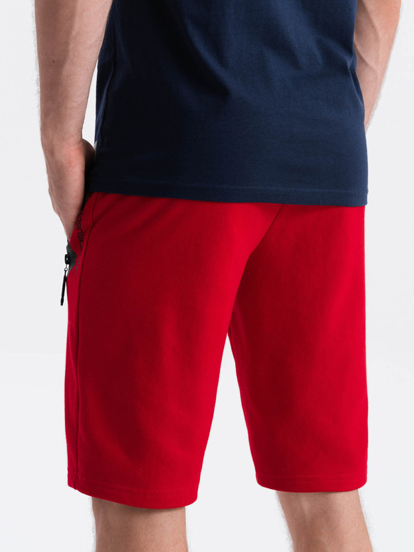 Ombre Clothing Férfi melegítő rövidnadrág - piros V2 W239 Ombre Clothing