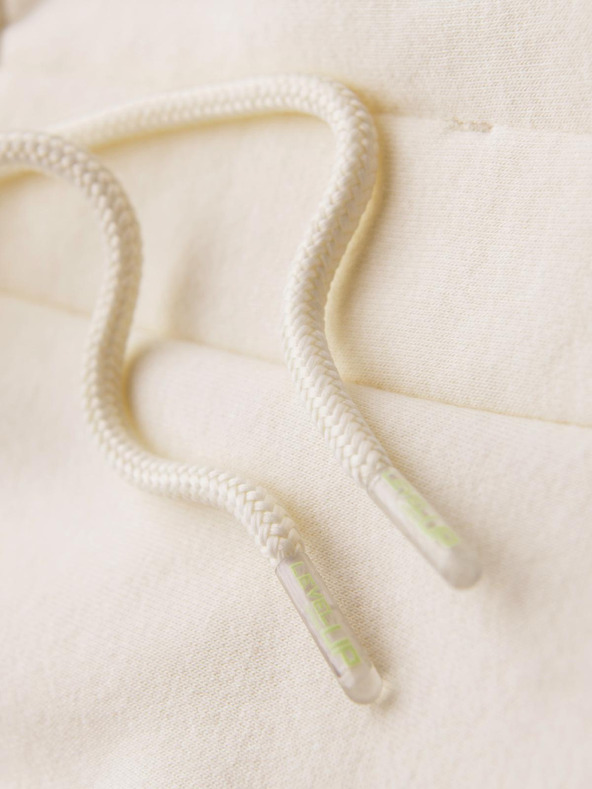 Ombre Clothing Uniszex melegítő rövidnadrág bordázott derekkal - krém V2 OU-SRBC-0101 Ombre Clothing