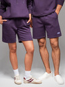 Ombre Clothing Uniszex melegítő rövidnadrág húzózsinórral a derékon - lila V13 OU-SRBC-0101 Ombre Clothing
