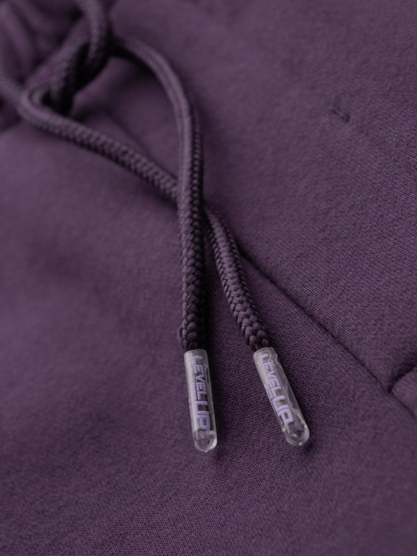 Ombre Clothing Uniszex melegítő rövidnadrág húzózsinórral a derékon - lila V13 OU-SRBC-0101 Ombre Clothing