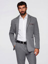 Ombre Clothing Férfi kötött blazer fitted szabásban - világos szürke V2 OM-BLZB-0100 Ombre Clothing