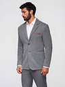 Ombre Clothing Férfi kötött blazer fitted szabásban - világos szürke V2 OM-BLZB-0100 Ombre Clothing