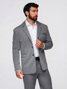Ombre Clothing Férfi kötött blazer fitted szabásban - világos szürke V2 OM-BLZB-0100 Ombre Clothing