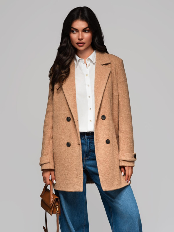 Edoti Divatos női kabát CLR041 - barna EDOTI