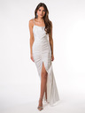 Edoti Női maxiruhát vékony pánt és egyenes nyakkivágás KYLIE DLR199 - ekrü szín EDOTI