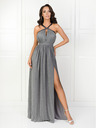 Edoti Női maxiruhát vékony pánt beépített nyakkivágás INGI DLR201 - szürke EDOTI