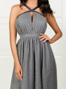 Edoti Női maxiruhát vékony pánt beépített nyakkivágás INGI DLR201 - szürke EDOTI