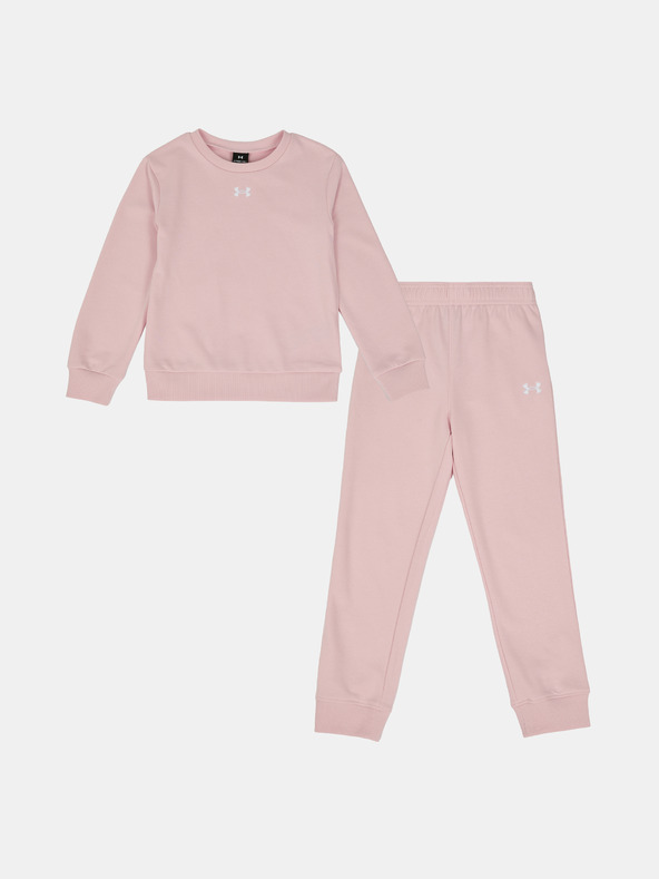 Under Armour Lány szett Under Armour UA RIVAL CREWNECK SET-PNK