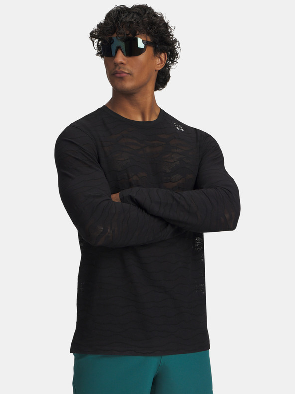 Under Armour Férfi póló Under Armour UA Halo Jacquard LS-BLK