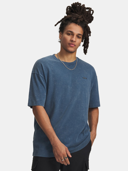 Under Armour Férfi póló Under Armour UA M HW OS LOGO WASH SS-BLU