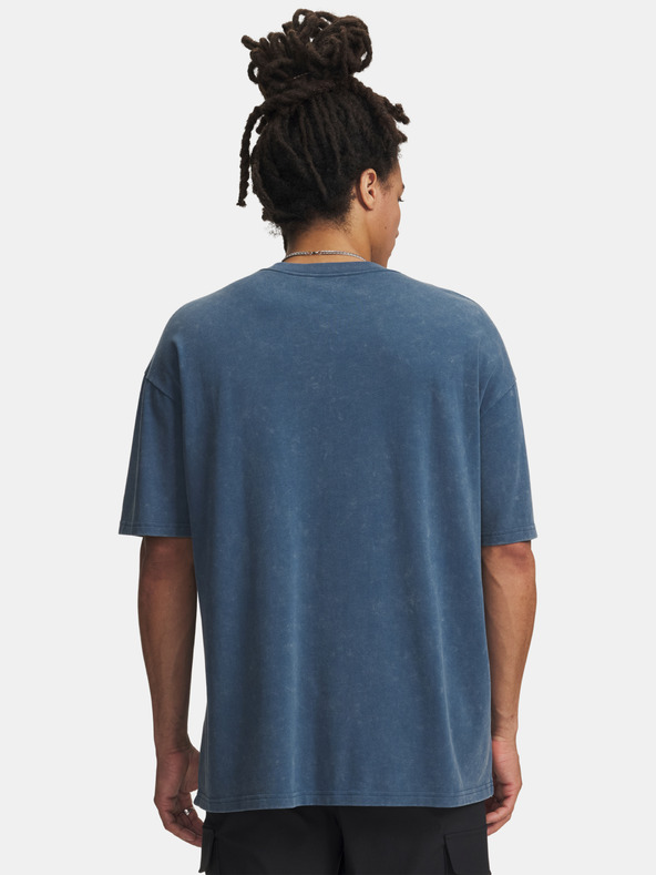 Under Armour Férfi póló Under Armour UA M HW OS LOGO WASH SS-BLU