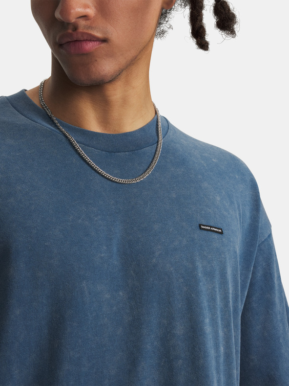 Under Armour Férfi póló Under Armour UA M HW OS LOGO WASH SS-BLU