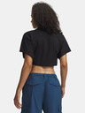Under Armour Női póló Under Armour Cropped Script SS Tee-BLK