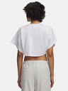 Under Armour Női póló Under Armour Cropped Script SS Tee-WHT